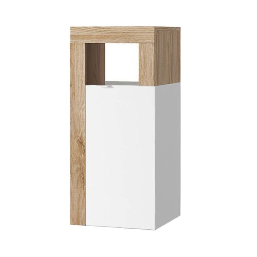 Ensemble Meuble Vasque 92cm + Rangements + Armoire Blanc Et Aspect Bois Cadiz - Arturo