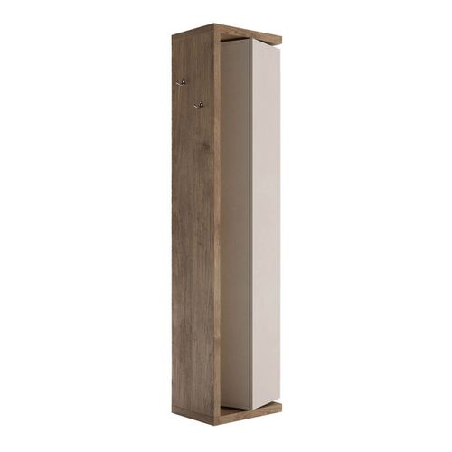 Ensemble Meuble Vasque 110cm + Colonne Pivotante Beige Et Aspect Bois Mercure - Arturo