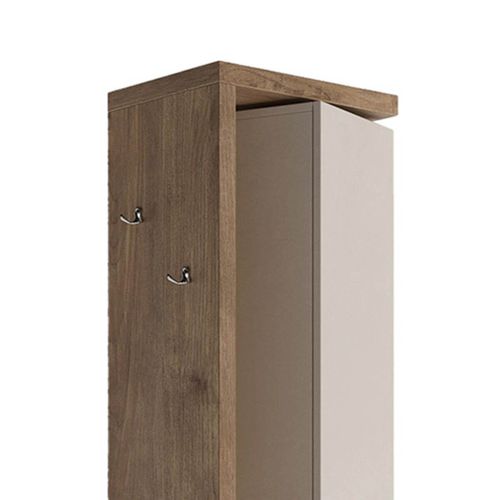 Ensemble Meuble Vasque 110cm + Colonne Pivotante Beige Et Aspect Bois Mercure - Arturo
