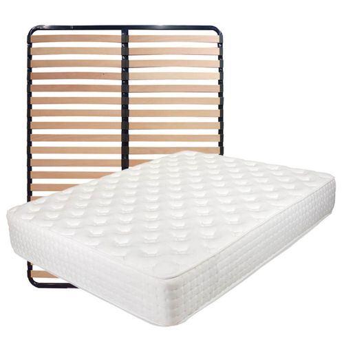 Pack Matelas   140 X 190 Cm Avec Cadre à Lattes