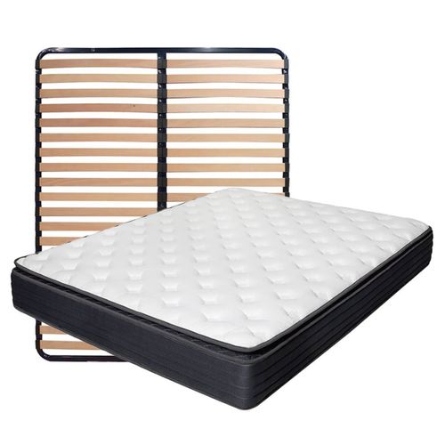 Pack Matelas 160 X 200 Cm Avec Cadre à Lattes