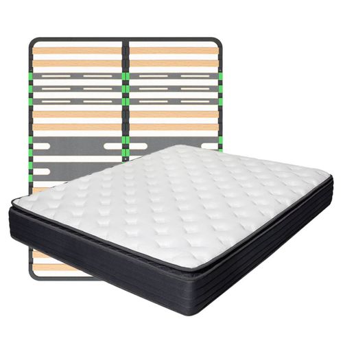 Pack Matelas   160 X 200 Cm Avec Cadre à Lattes