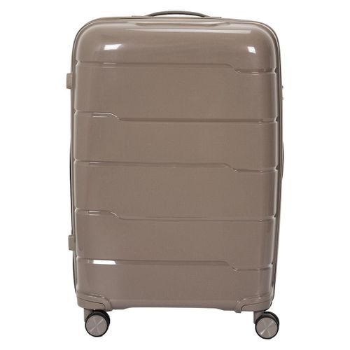 Lot De 3 Valises Taupe (13l-107l) Avec Vanity, Roues Pivotantes 360°, Poignée De Traction Et Cadena