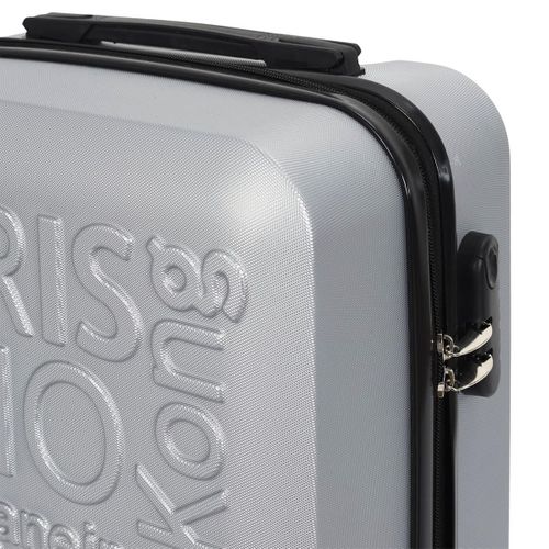 Lot De 3 Valises Noire, Grises, Blanche Avec Roues Pivotantes 360° Et Cadenas Sécurisé à Code - Kim