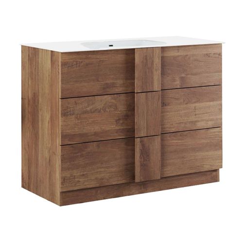 Meuble Vasque 82cm 3 Tiroirs Aspect Bois Finition Mercure - Zeus