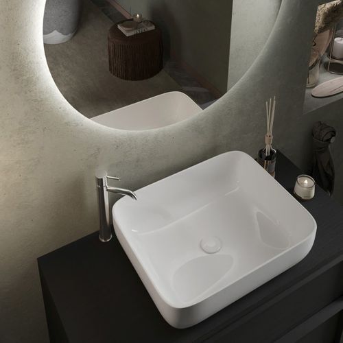 Meuble Vasque 105cm Suspendu 2 Tiroirs Aspect Bois Noir - Teras