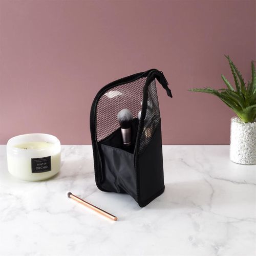 Trousse De Voyage Pour Pinceaux De Maquillage En Polyester Noir - Velissa