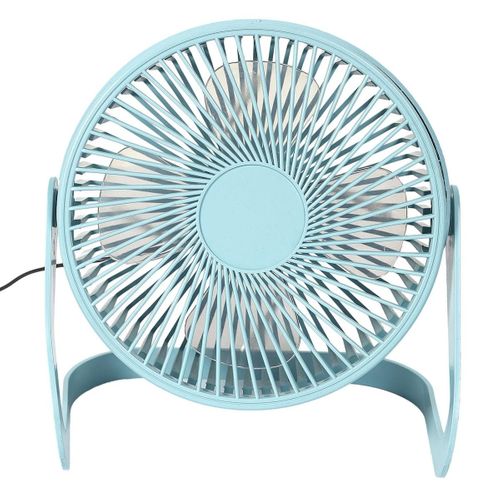 Ventilateur USB Silencieux Bleue à Deux Vitesses (h25cm) Avec Une Tête Orientable Et Inclinable Ver
