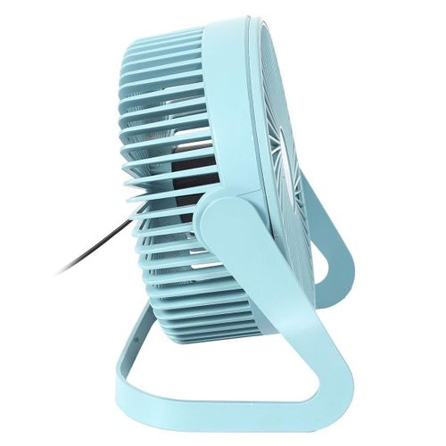 Ventilateur USB Silencieux Bleue à Deux Vitesses (h25cm) Avec Une Tête Orientable Et Inclinable Ver