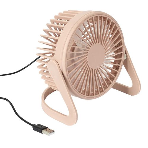 Ventilateur USB Silencieux Rose à Deux Vitesses (h15cm) Avec Une Tête Orientable Et Inclinable Vert