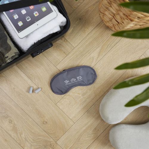 Masque De Voyage En Polyestère Gris + 2 Paires De Bouchons D'oreilles - Silenzio