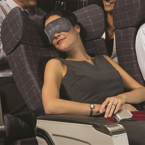 Masque De Voyage En Polyestère Gris + 2 Paires De Bouchons D'oreilles - Silenzio