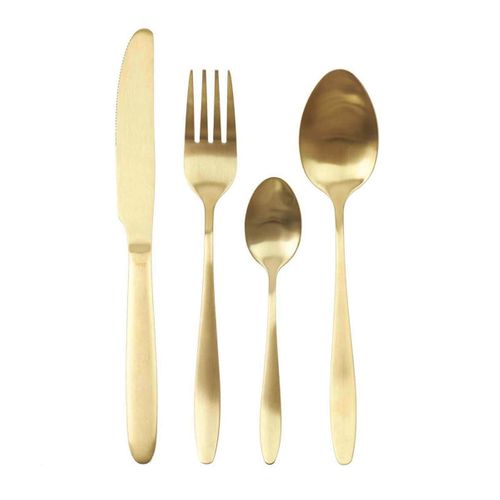 Ménagère 16 Pièces En Acier Inoxydable Doré - Stella