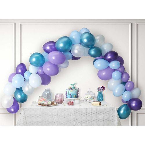 Arche De 100 Ballons Violets Bleus Et Blancs - Marco