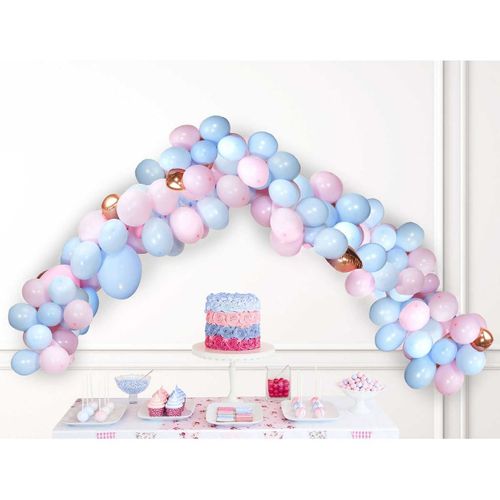 Arche De 125 Ballons Nuances De Rose Et Bleu - Babys