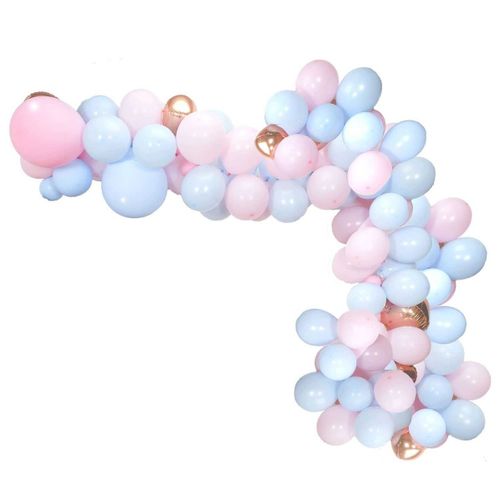 Arche De 125 Ballons Nuances De Rose Et Bleu - Babys