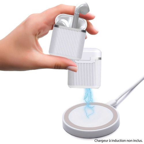 Ecouteurs Bluetooth Sans Fil Stéréo Blancs Charge Induction - Starix Power