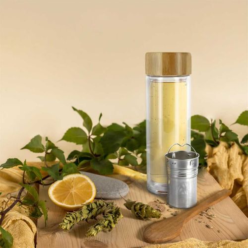 Bouteille En Verre Double Paroi 33cl Avec Infuseur - Infuzz