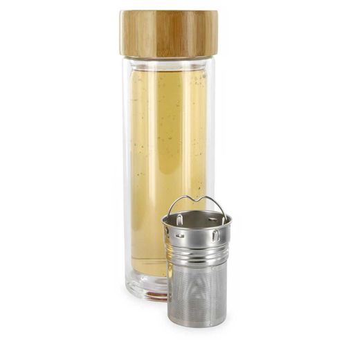Bouteille En Verre Double Paroi 33cl Avec Infuseur - Infuzz