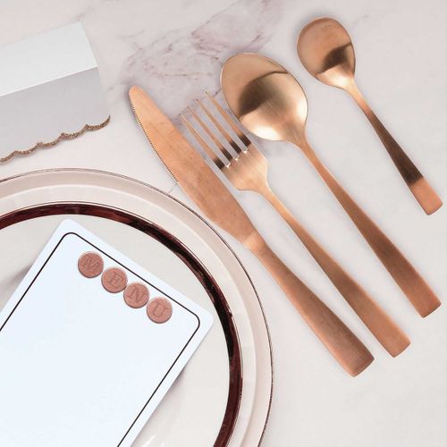 Ménagère 16 Pièces En Acier Inoxydable Cuivré - Stella