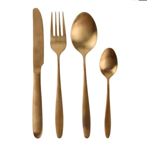 Ménagère 16 Pièces En Acier Inoxydable Cuivré - Stella