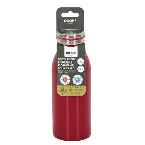 Bouteille De Transport Isotherme 45cl Rouge - Flax