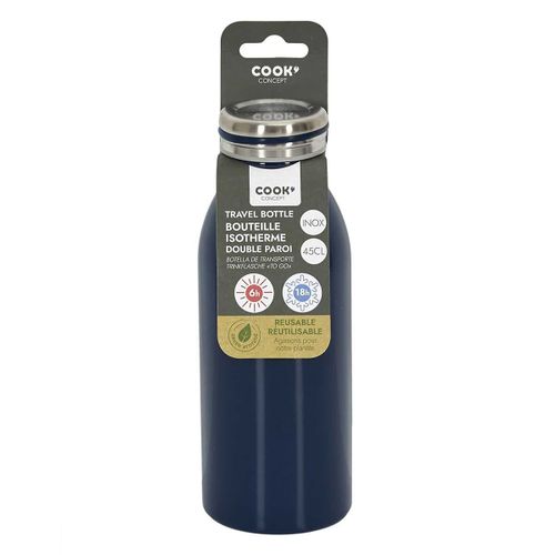 Bouteille De Transport Isotherme 45cl Bleue - Flax