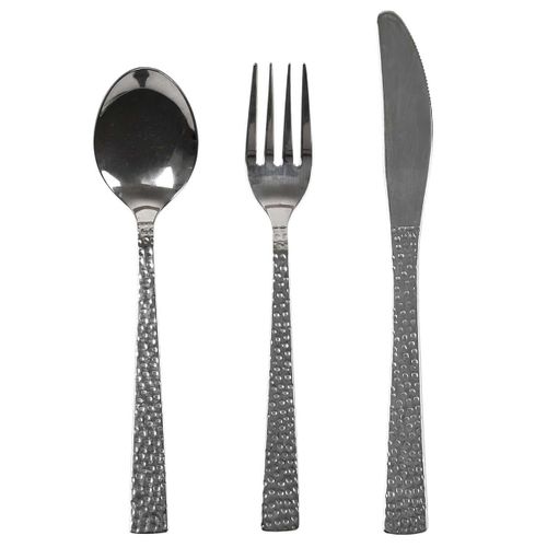 Ménagère 16 Pièces Inox Manche Effet Martelé - Mila