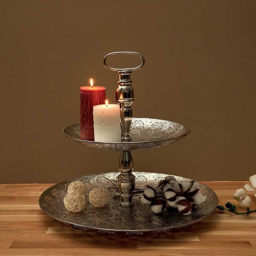 Plateau Décoratif Double Ø49cm En Métal - August