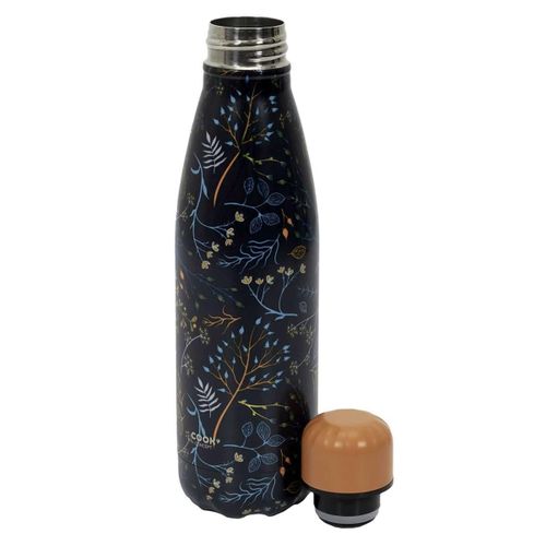 Coffret Bouteille Isotherme 50cl Motif Nature + Pochon + Mousqueton - Marina