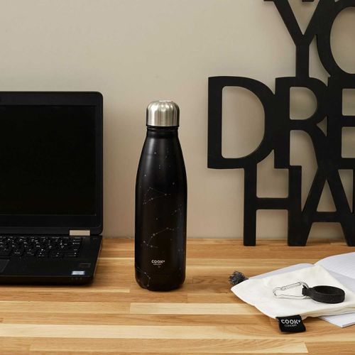 Coffret Bouteille Isotherme 50cl Motif Constellation + Pochon + Mousqueton - Marina