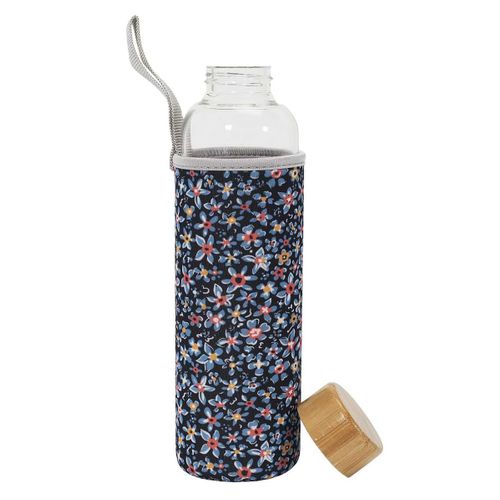 Coffret Bouteille En Verre 50 Cl Et Pochette 3 Couverts + Paille Inox - Kittie