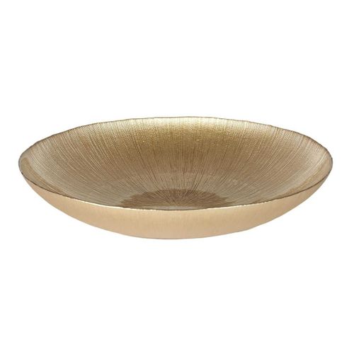 Plat Creux En Verre Doré Ø40cm - Castel