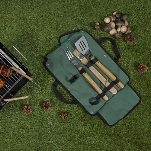 Lot De 4 Ustensiles à Barbecue Avec Pochette De Rangement - Barth