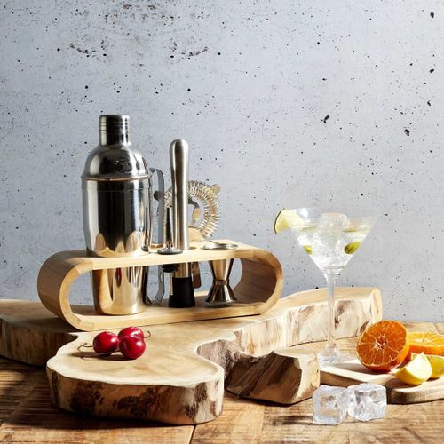 Coffret à Cocktail 7 Pièces + Support En Bambou - Concockt