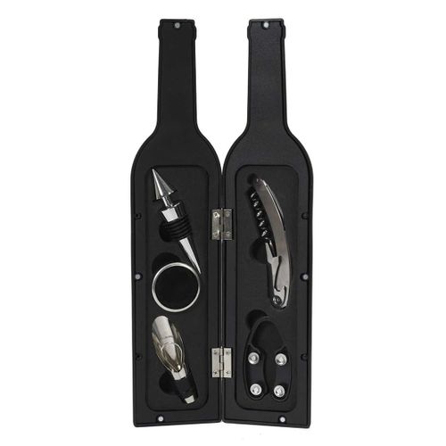 Coffret Forme Bouteille De Vin 5 Accessoires "meilleur Papa" - Butilla