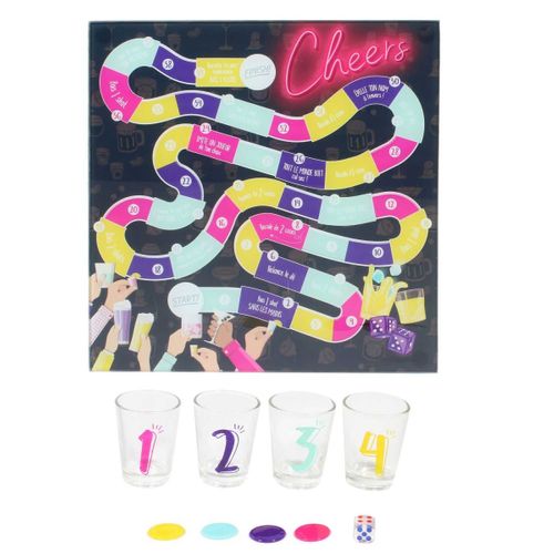 Jeu De L'oie à Boire Avec 4 Verres - Sidonie