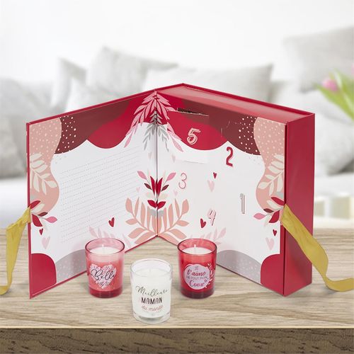 Coffret Cadeau Calendrier 5 Bougies Parfumées Spécial Maman - 5days