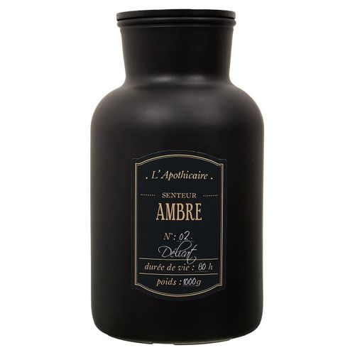 Bougie Parfumée Flacon Noir Mat Senteur Ambre - Mystic