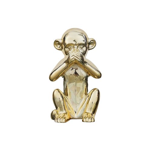 Statue Dorée Singe De La Sagesse "ne Parle Pas" H28cm - Zhihui