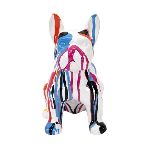 Statue Bulldog En Céramique Multicolore Brillant H20cm - Stoky