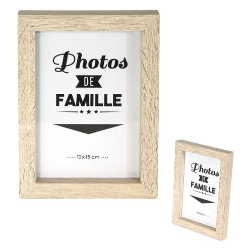 Set De 8 Cadres Photo Effet Bois Naturel Et Noir - Banist