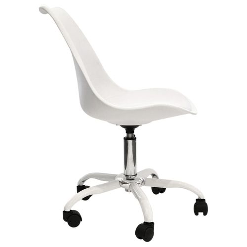 Chaise De Bureau à Roulettes Rembourrée Coloris Blanc - Isaiah