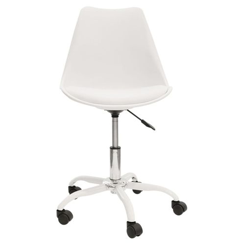 Chaise De Bureau à Roulettes Rembourrée Coloris Blanc - Isaiah