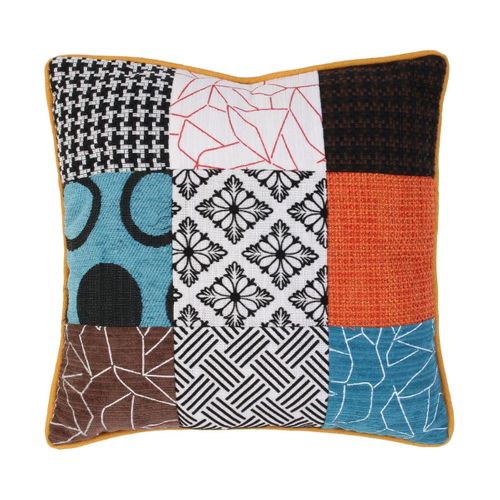 Coussin Déhoussable 40cm Motif Patchwork - Quadi