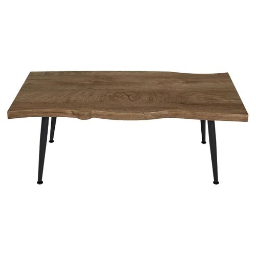 Table Basse 100cm Plateau Aspect Bois Authentique - Stark