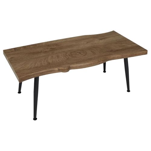 Table Basse 100cm Plateau Aspect Bois Authentique - Stark