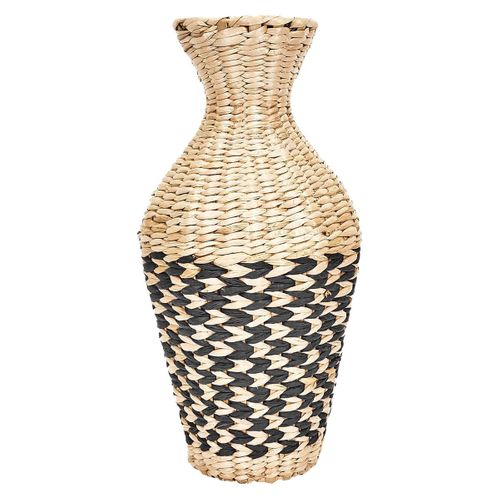 Jarre Tressée En Rotin Coloris Naturel Et Noir - Levan