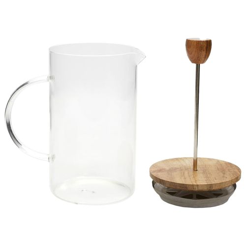 Cafetière à Piston 85cl En Verre Et Acacia Massif - Tissa