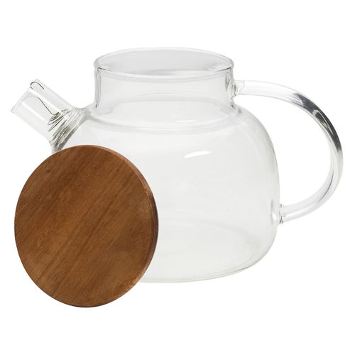 Théière 90cl En Verre Et Acacia Massif Avec Filtre - Tissa